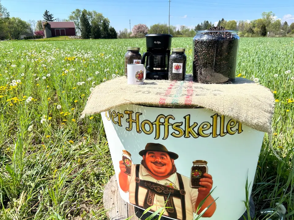 hoffskeller coffee in a field